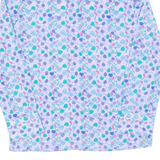 Womens Printed Blouse Purple Long Sleeve Floral S