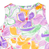 Womens Printed Vest Yellow Sleeveless Crazy Pattern UK 16