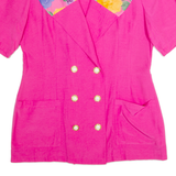 Womens Blouse Shirt Pink Collared 90s M
