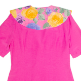 Womens Blouse Shirt Pink Collared 90s M