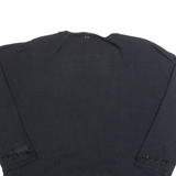 LIU JO Beaded Womens Blouse Black V-Neck 3/4 Sleeve M