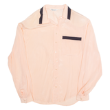 ANTONELLI Womens Blouse Shirt Pink Collared Long Sleeve 90s Silk M