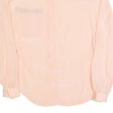 ANTONELLI Womens Blouse Shirt Pink Collared Long Sleeve 90s Silk M