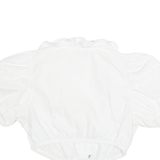 LANDHAUS Womens Cropped Top White V-Neck S