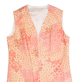 Open Womens Printed Vest Pink Strapless 90s Floral M