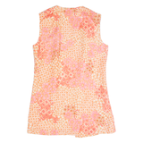 Open Womens Printed Vest Pink Strapless 90s Floral M