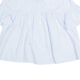 ZARA TRAFALUC Womens Smock Top Blue Collared S