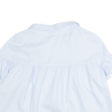 ZARA TRAFALUC Womens Smock Top Blue Collared S