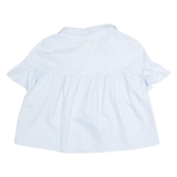 ZARA TRAFALUC Womens Smock Top Blue Collared S