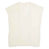 SCHILD Womens Oversized Blouse Cream 90s Silk S