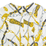 Womens Printed Vest White Sleeveless Crazy Pattern L