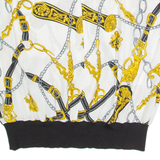 Womens Printed Vest White Sleeveless Crazy Pattern L