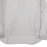 MAX VOLMARY Womens Blouse Grey V-Neck Long Sleeve 90s S