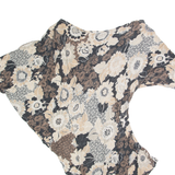 NORTHLAND Womens Printed Blouse Black Floral M