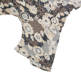 NORTHLAND Womens Printed Blouse Black Floral M