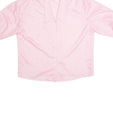 Womens Blouse Shirt Pink Collared 90s L