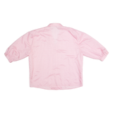 Womens Blouse Shirt Pink Collared 90s L
