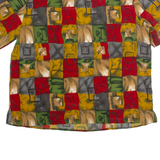 KATHY CHE Womens Printed Blouse Red 90s Check L