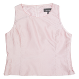 NADIA NARDI Womens Vest Pink Sleeveless 90s L