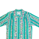 TAP & CO Womens Printed Shirt Green Collared 90s Floral M