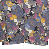 PAUL SCHNELL Womens Printed Blouse Grey Long Sleeve 90s Floral S