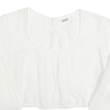 GOSSI Womens Cropped Top White Long Sleeve S