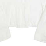 GOSSI Womens Cropped Top White Long Sleeve S