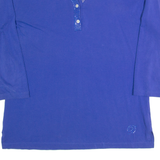 DORABELLA Womens Top Blue Collared 3/4 Sleeve 90s L