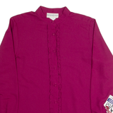 DONNKENNY Womens Shirt Purple Collared Long Sleeve 90s L