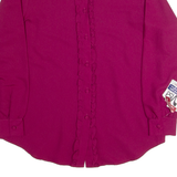 DONNKENNY Womens Shirt Purple Collared Long Sleeve 90s L