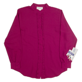 DONNKENNY Womens Shirt Purple Collared Long Sleeve 90s L