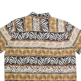 ALFRED DUNNER Womens Printed Shirt Brown Collared 90s Fair Isle M