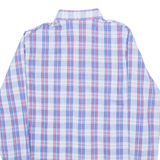 Mens Shirt Blue Check Long Sleeve S