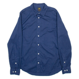 LEE Mens Plain Shirt Blue Long Sleeve M