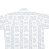 GO WEST Mens Shirt Grey Crazy Pattern L