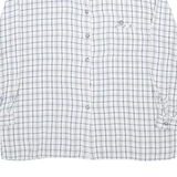 NEWPORT Mens Shirt White Check Long Sleeve 2XL
