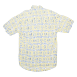 JACK MORGAN Mens Shirt Yellow Crazy Pattern S