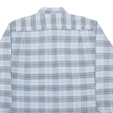 SAN MARCO Mens Shirt Blue Check Long Sleeve M