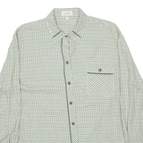 CITY LIFE Mens Shirt Green Check Long Sleeve XL