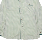 CITY LIFE Mens Shirt Green Check Long Sleeve XL