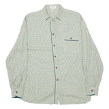 CITY LIFE Mens Shirt Green Check Long Sleeve XL