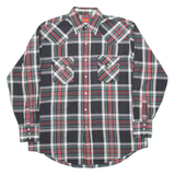 PLAINS Mens Shirt Black Check Long Sleeve L