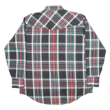 PLAINS Mens Shirt Black Check Long Sleeve L