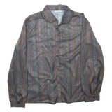 C&A Mesh Mens Shirt Black Striped Long Sleeve M