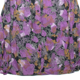 Womens Shirt Purple Crazy Pattern Long Sleeve S