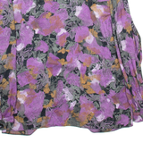 Womens Shirt Purple Crazy Pattern Long Sleeve S