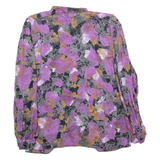 Womens Shirt Purple Crazy Pattern Long Sleeve S