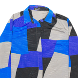 LAVELLI Womens Shirt Blue Crazy Pattern Long Sleeve S