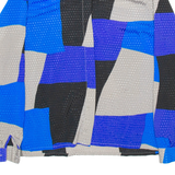 LAVELLI Womens Shirt Blue Crazy Pattern Long Sleeve S