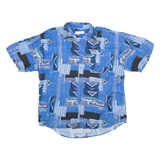 SCHILD Mens Shirt Blue Crazy Pattern XL